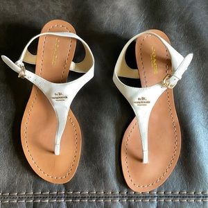NEW Coach off white/cream colored sandals